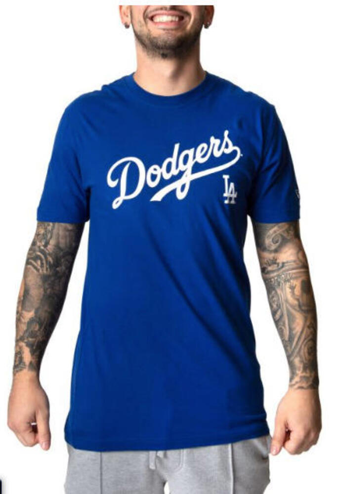 New Era Caps Los Angeles Dodgers Script Tee Royal Blue Size Medium New With Tags